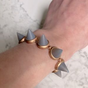 Eddie Borgo Matte Rose Gold Plated Cone Bracelet